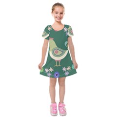 Easter Kids  Short Sleeve Velvet Dress by Valentinaart