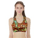 Monarch Butterflies Sports Bra with Border View1