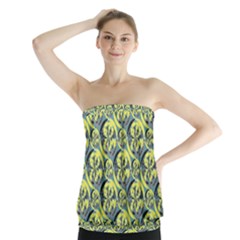 Black And Yellow Pattern Strapless Top by linceazul