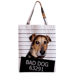 Bad Dog Zipper Classic Tote Bag by Valentinaart