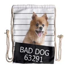 Bad Dog Drawstring Bag (large) by Valentinaart