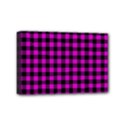 Lumberjack Fabric Pattern Pink Black Mini Canvas 6  x 4  View1