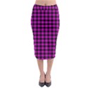 Lumberjack Fabric Pattern Pink Black Midi Pencil Skirt View1