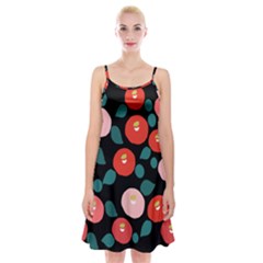 Candy Sugar Red Pink Blue Black Circle Spaghetti Strap Velvet Dress by Mariart