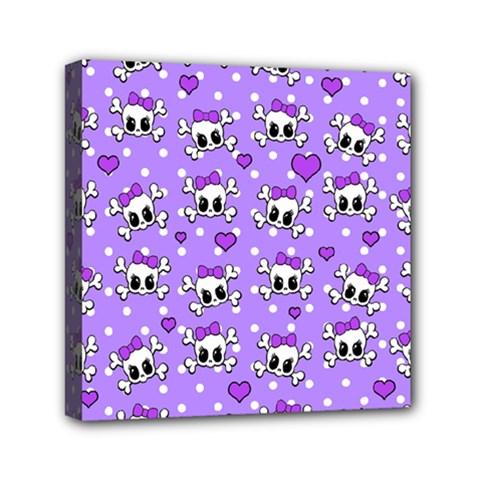 Cute Skulls  Mini Canvas 6  X 6  by Valentinaart