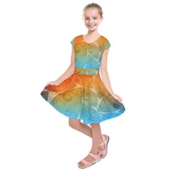 Leaf Color Sam Rainbow Kids  Short Sleeve Dress by Mariart