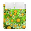 Sunflower Flower Floral Green Yellow Duvet Cover Double Side (Full/ Double Size) View2
