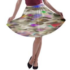 Colorful Watercolors           A-line Skirt by LalyLauraFLM