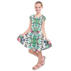 Birds In Rainforest Kids  Short Sleeve Dress by beatbeatwing