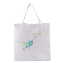 Cute Tweet Grocery Tote Bag by linceazul