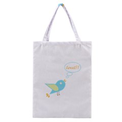 Cute Tweet Classic Tote Bag by linceazul