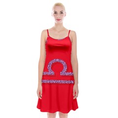 Illustrated Zodiac Red Purple Star Polka Spaghetti Strap Velvet Dress by Mariart