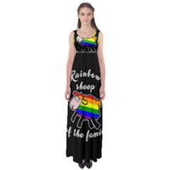 Rainbow Sheep Empire Waist Maxi Dress by Valentinaart