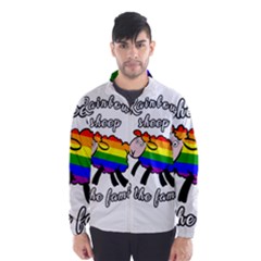 Rainbow Sheep Wind Breaker (men) by Valentinaart