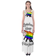 Rainbow Sheep Empire Waist Maxi Dress by Valentinaart