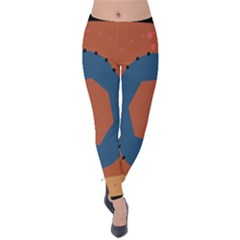 Digital Music Is Described Sound Waves Velvet Leggings by Mariart