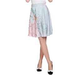 Geode Crystal Pink Blue A-line Skirt by Mariart