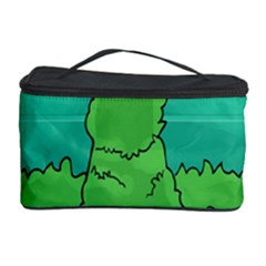 Rabbit Easter Green Blue Egg Cosmetic Storage Case by Mariart