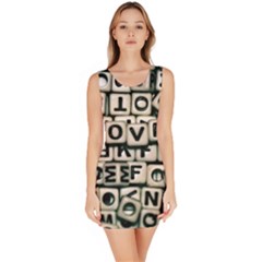 Love Sleeveless Bodycon Dress by JellyMooseBear