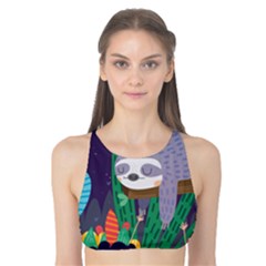 Sloth In Nature Tank Bikini Top by Mjdaluz