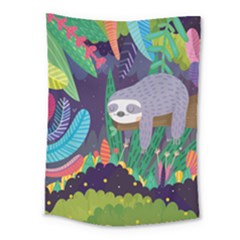 Sloth In Nature Medium Tapestry by Mjdaluz