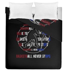 Basketball Never Stops Duvet Cover Double Side (queen Size) by Valentinaart