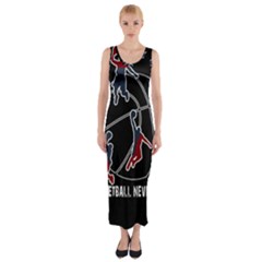 Basketball Never Stops Fitted Maxi Dress by Valentinaart