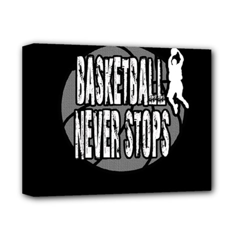 Basketball Never Stops Deluxe Canvas 14  X 11  by Valentinaart