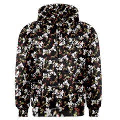 Dark Chinoiserie Floral Collage Pattern Men s Zipper Hoodie by dflcprintsclothing