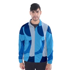 Blue Polka Wind Breaker (men) by Mariart