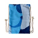 Blue Polka Drawstring Bag (Small) View1