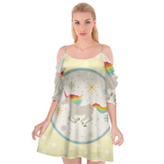 Unicorn Pattern Cutout Spaghetti Strap Chiffon Dress by Nexatart