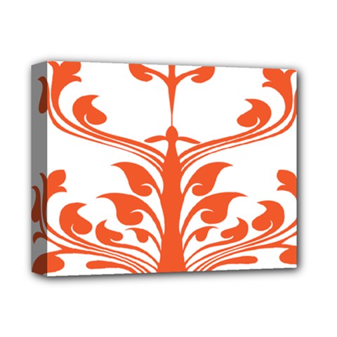 Tree Leaf Flower Orange Sexy Star Deluxe Canvas 14  X 11  by Mariart