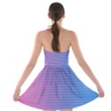 Turquoise Pink Stripe Light Blue Strapless Bra Top Dress View2
