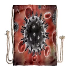 Cancel Cells Broken Bacteria Virus Bold Drawstring Bag (large) by Mariart