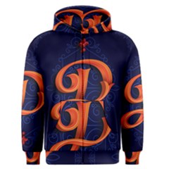 Marquis Love Dope Lettering Blue Red Orange Alphabet P Men s Zipper Hoodie by Mariart