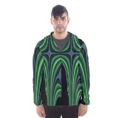 Line Light Star Green Black Space Hooded Wind Breaker (men) by Mariart