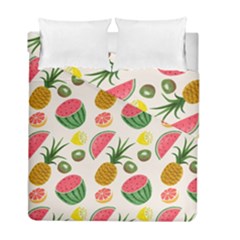 Fruits Pattern Duvet Cover Double Side (full/ Double Size) by Nexatart