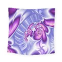 Space Stone Purple Silver Wave Chevron Square Tapestry (Small) View1