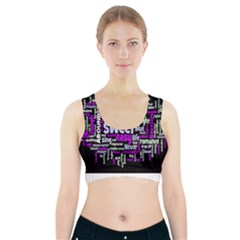 Writing Color Rainbow Sweer Love Sports Bra With Pocket by Mariart