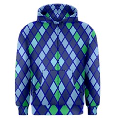 Blue Diamonds Green Grey Plaid Line Chevron Men s Zipper Hoodie by Mariart