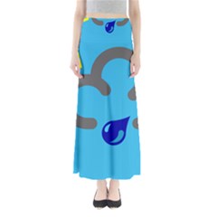 Light Rain Shower Cloud Sun Yellow Blue Sky Maxi Skirts by Mariart