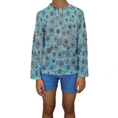 Abstract Aquatic Dream Kids  Long Sleeve Swimwear by Ivana