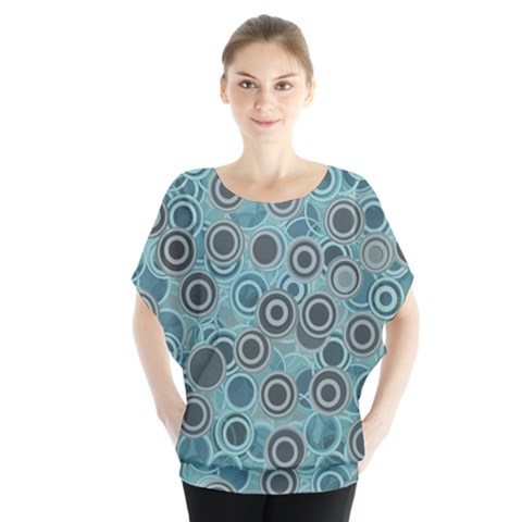 Abstract Aquatic Dream Blouse by Ivana