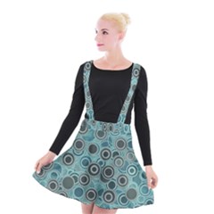 Abstract Aquatic Dream Suspender Skater Skirt by Ivana