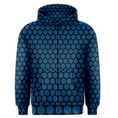 Blue Dark Navy Cobalt Royal Tardis Honeycomb Hexagon Men s Zipper Hoodie by Mariart