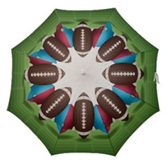 Helmet Ball Football America Sport Red Brown Blue Green Straight Umbrellas by Mariart