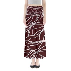 River System Line Brown White Wave Chevron Maxi Skirts by Mariart