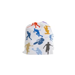 Sport Player Playing Drawstring Pouches (xs)  by Mariart