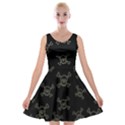 Skull pattern Velvet Skater Dress View1